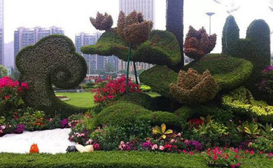 德阳仿真绿雕造型厂家 景区布置雕塑 用心制作